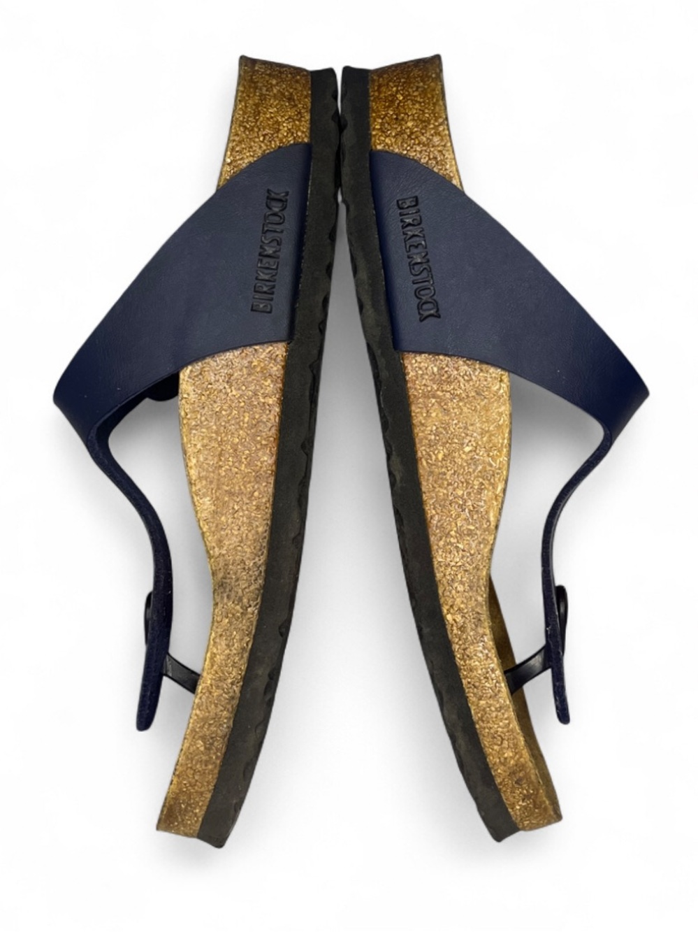 Birkenstock Navy Cork Footbed Slide Sandals